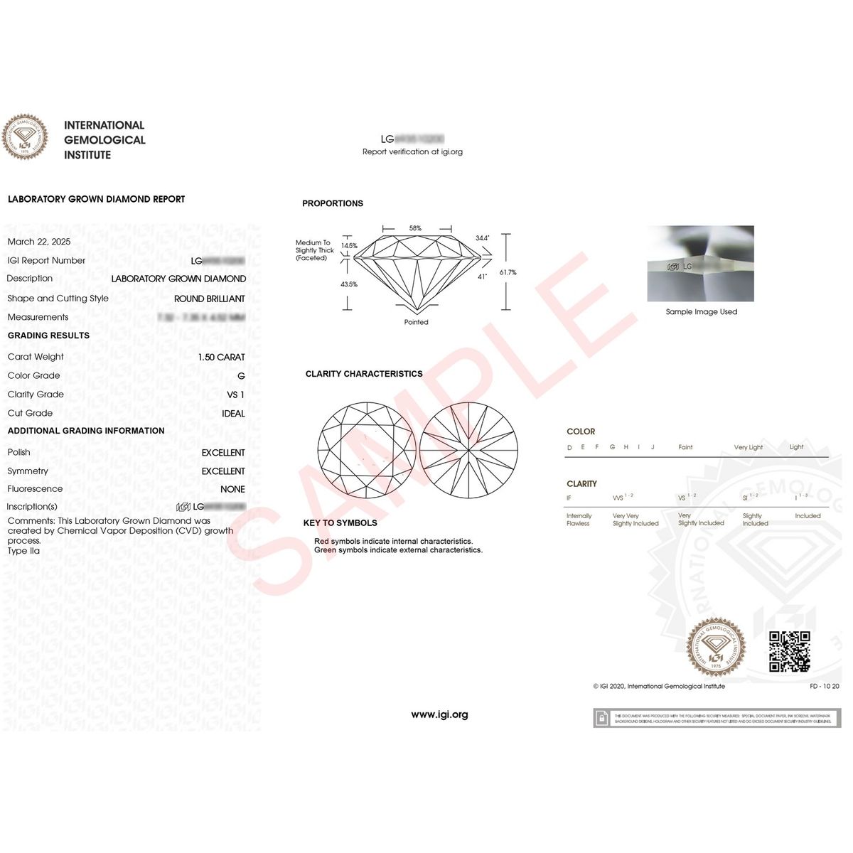 1 1/2 Carat Round Lab Grown IGI G/VS1 Diamond Solitaire Ring in 10K Yellow Gold thumbnail 3