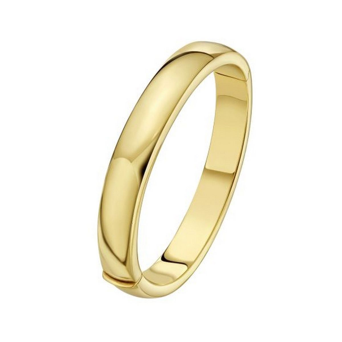 14K Yellow Gold Classic Polished Bangle (10.00 mm) thumbnail 3