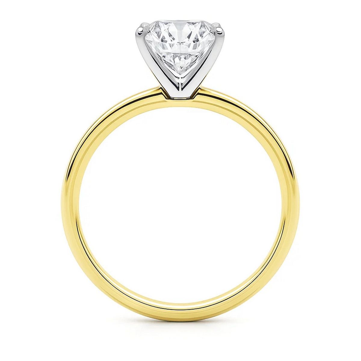 3 Carat Cushion Lab Grown IGI G/VS1 Diamond Solitaire Ring in 14K Yellow Gold thumbnail 5