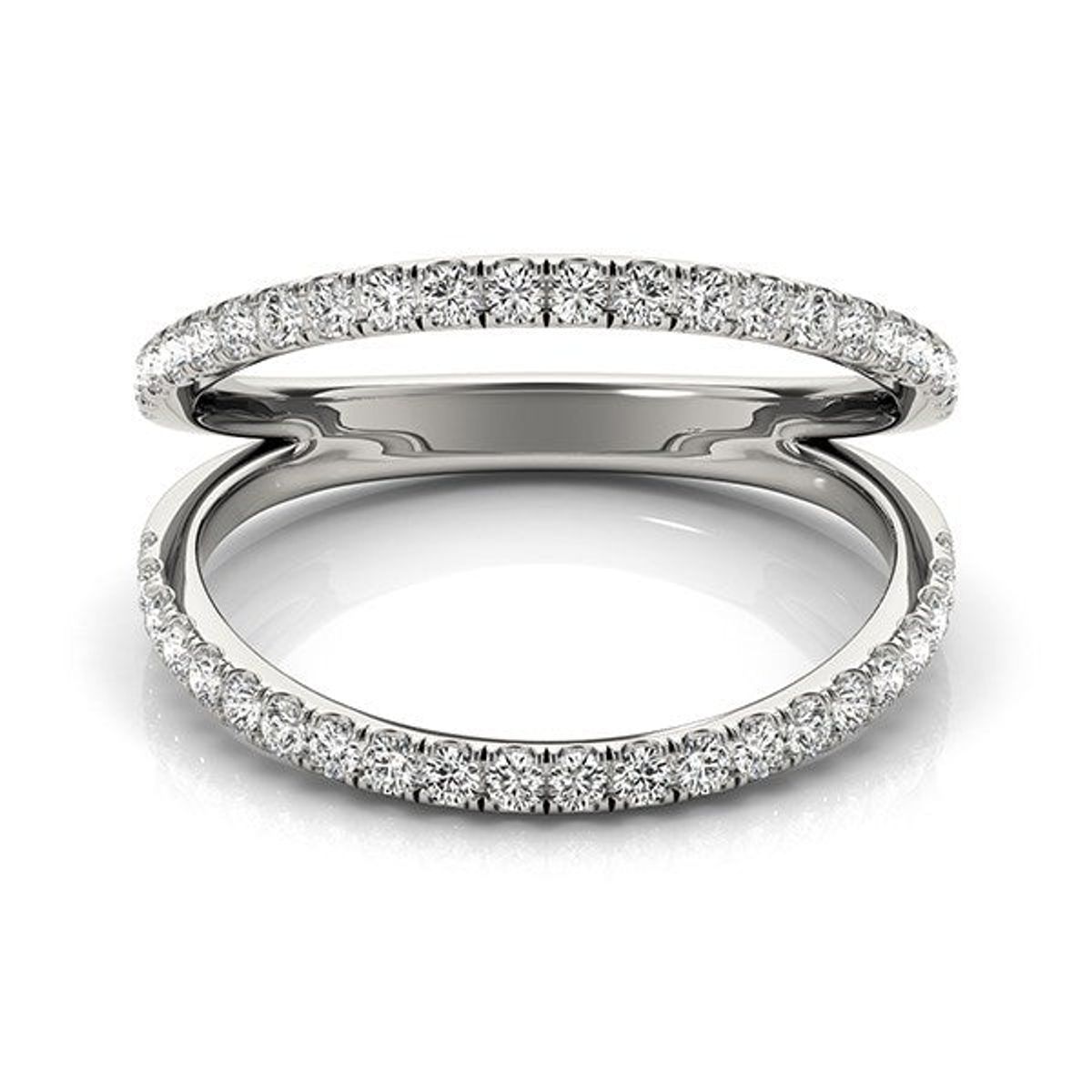 14k White Gold Diamond Split Band Ring (1/4 cttw) thumbnail 2
