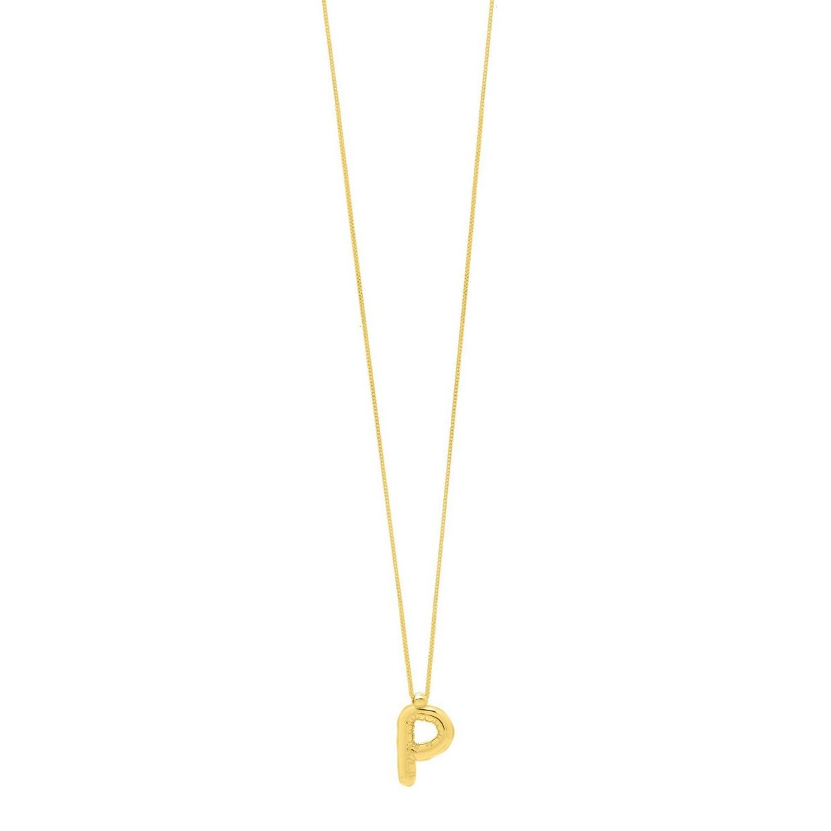 14K Yellow Gold Helium Initial P Pendant