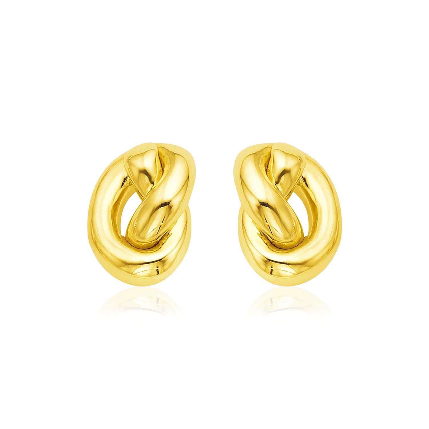 14k Yellow Gold Polished Knot Earrings