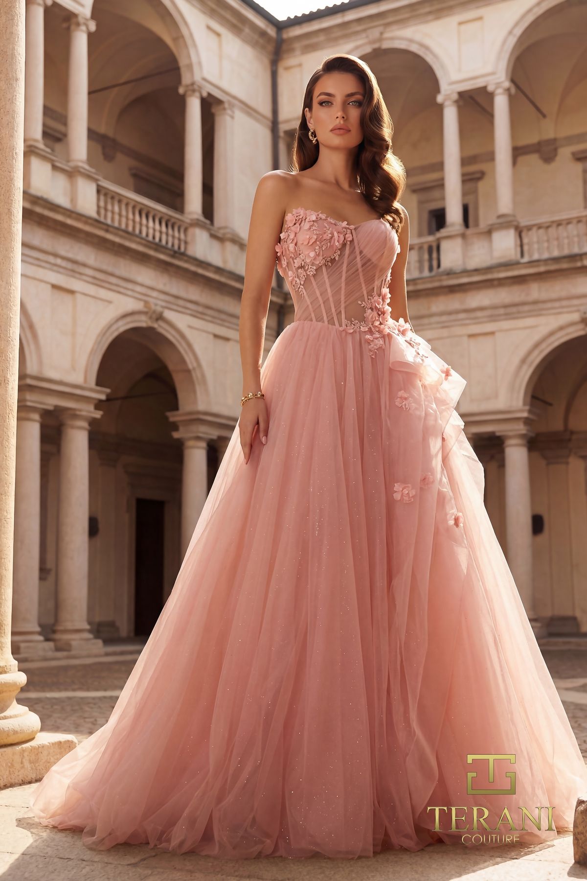 Terani Couture 261P6197 Blush Prom Gown thumbnail 2