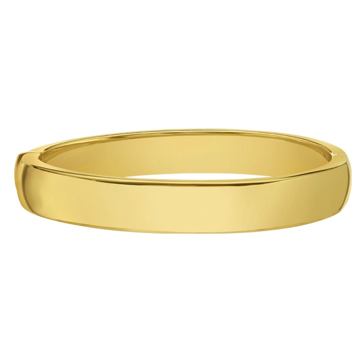 14K Yellow Gold Classic Polished Bangle (10.00 mm) thumbnail 2