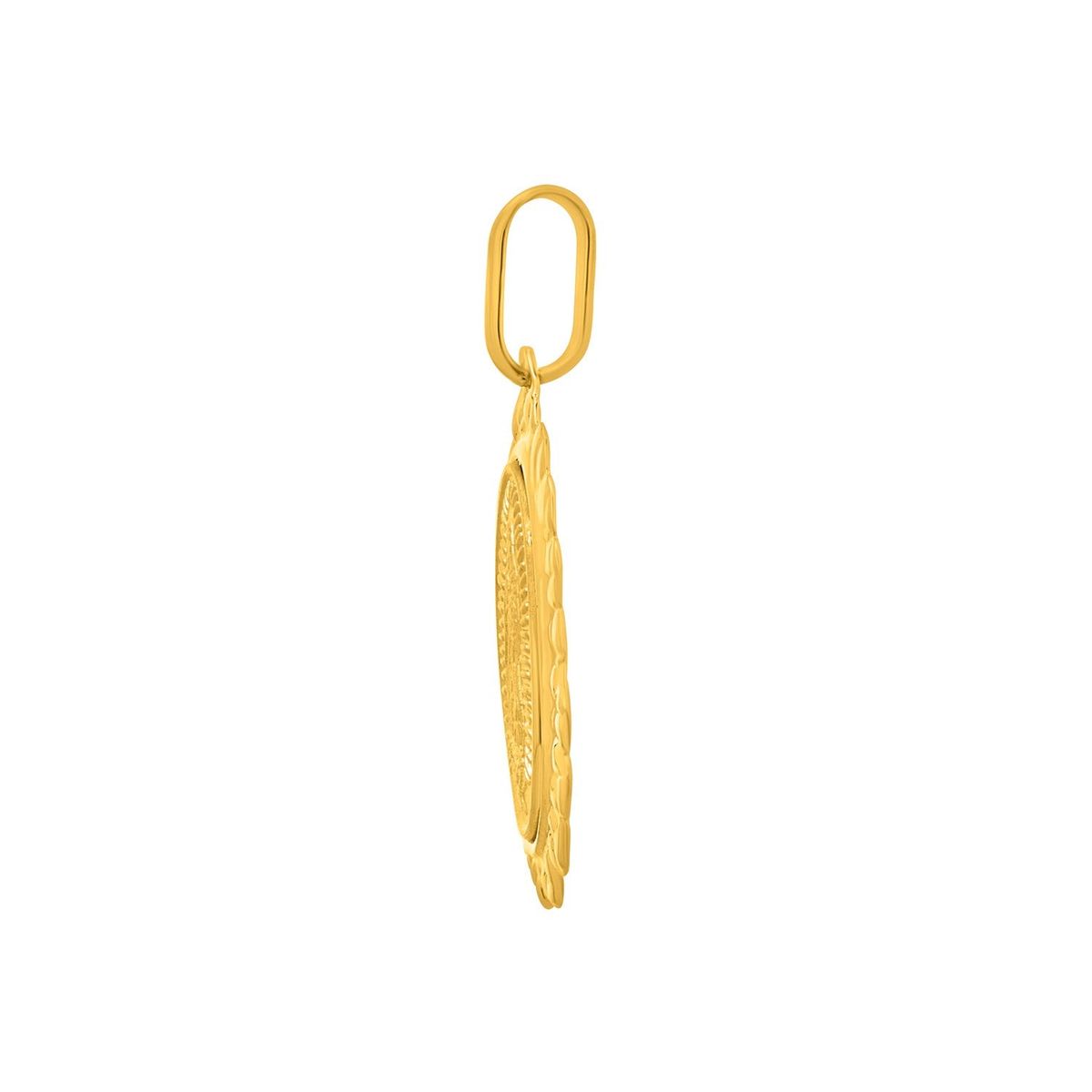 Religious Pendant with Our Lady of Guadalupe in 14K Yellow Gold thumbnail 2