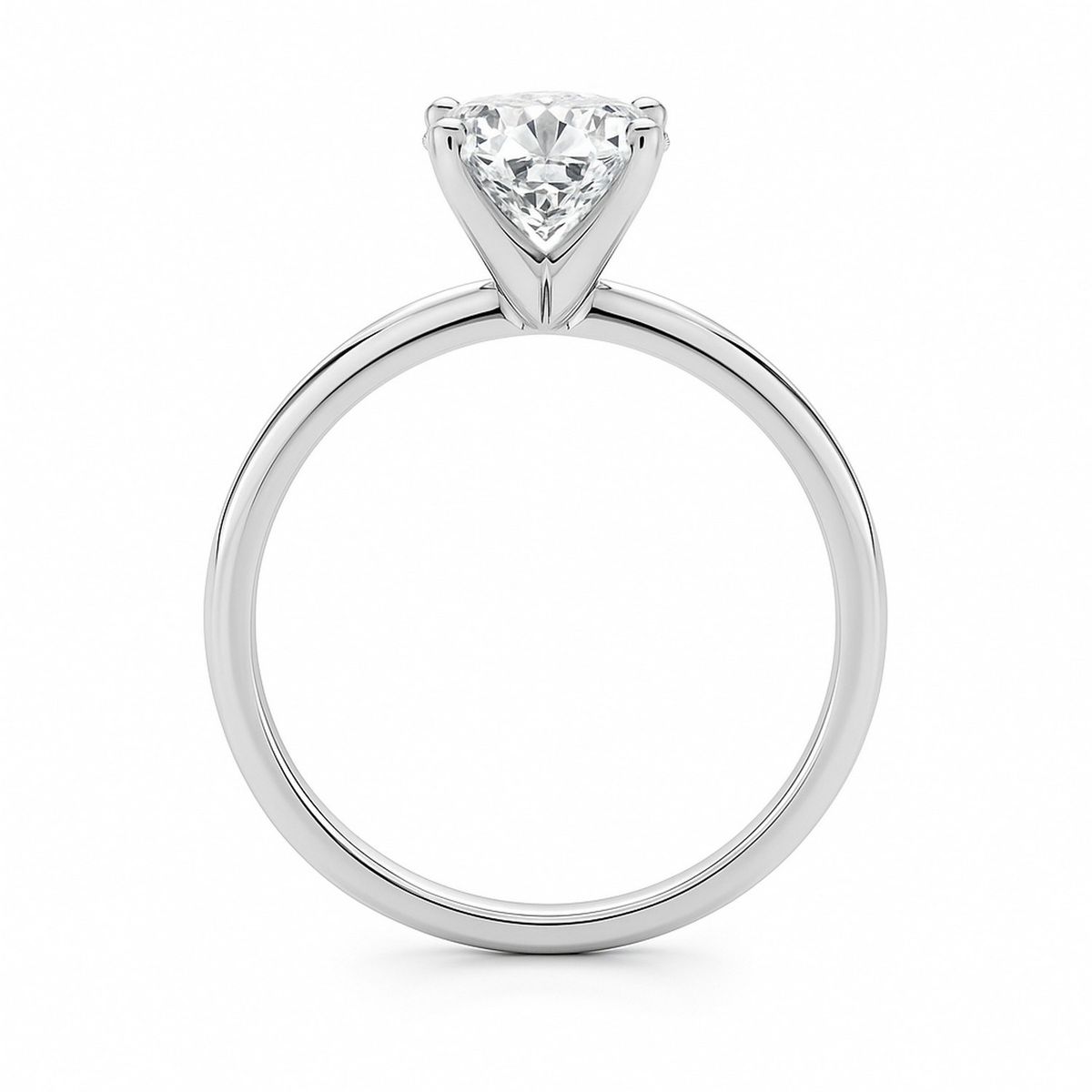 1 1/2 Carat Cushion Lab Grown IGI G/VS1 Diamond Solitaire Ring in 10K White Gold thumbnail 5