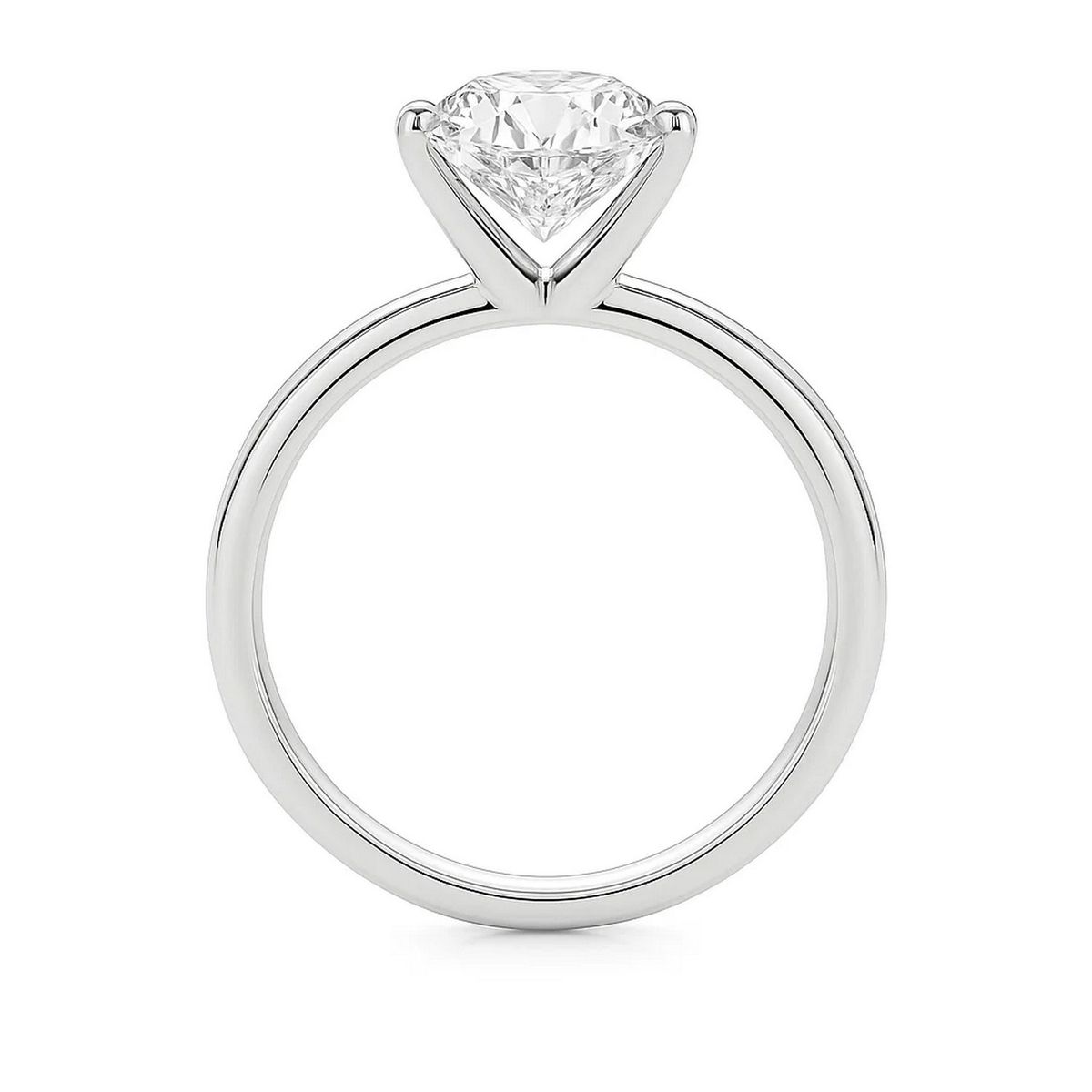 5 Carat Princess Lab Grown IGI G/VS1 Diamond Solitaire Ring in 14K White Gold thumbnail 4