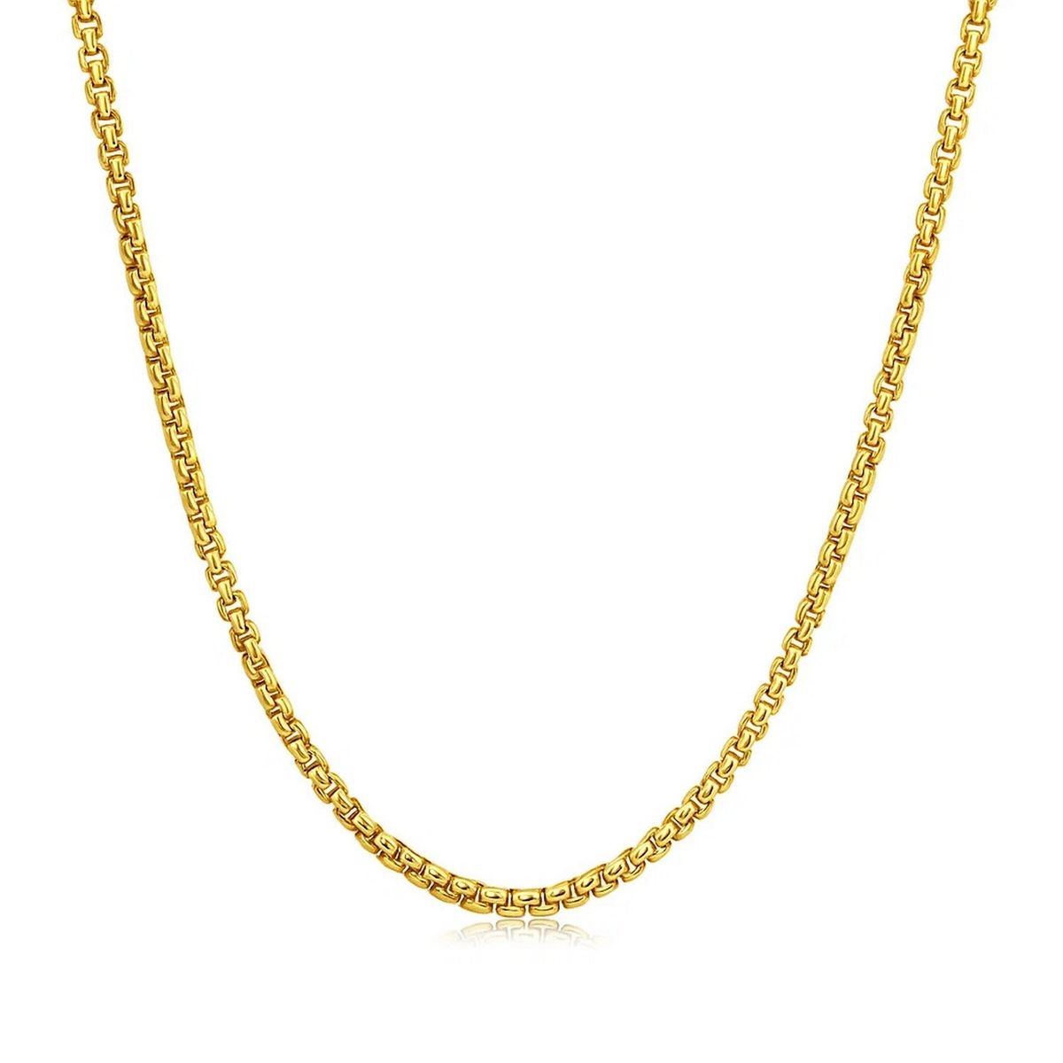 14k Yellow Gold Solid Round Box Chain (1.6 mm) thumbnail 2