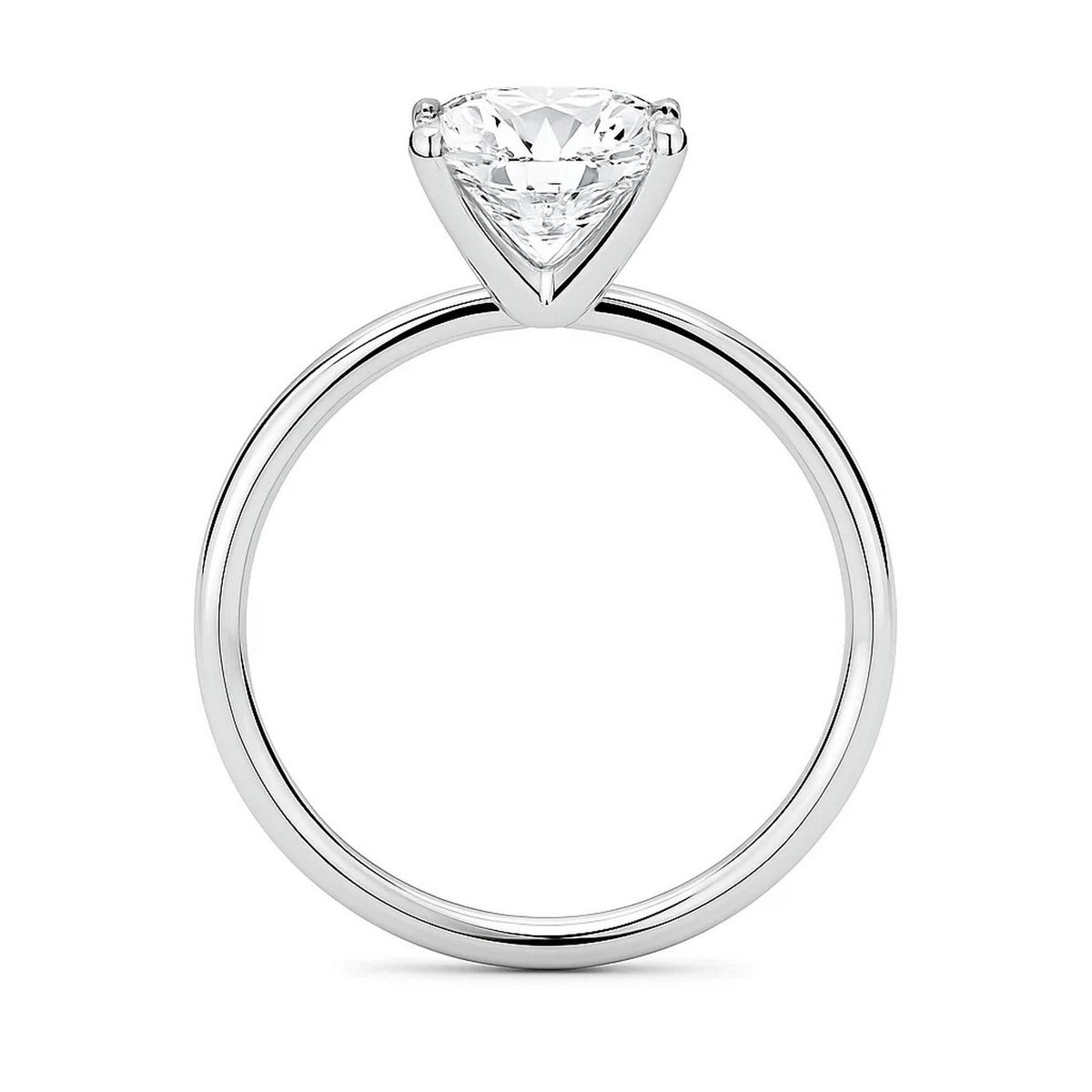 3 Carat Cushion Lab Grown IGI G/VS1 Diamond Solitaire Ring in 10K White Gold thumbnail 5