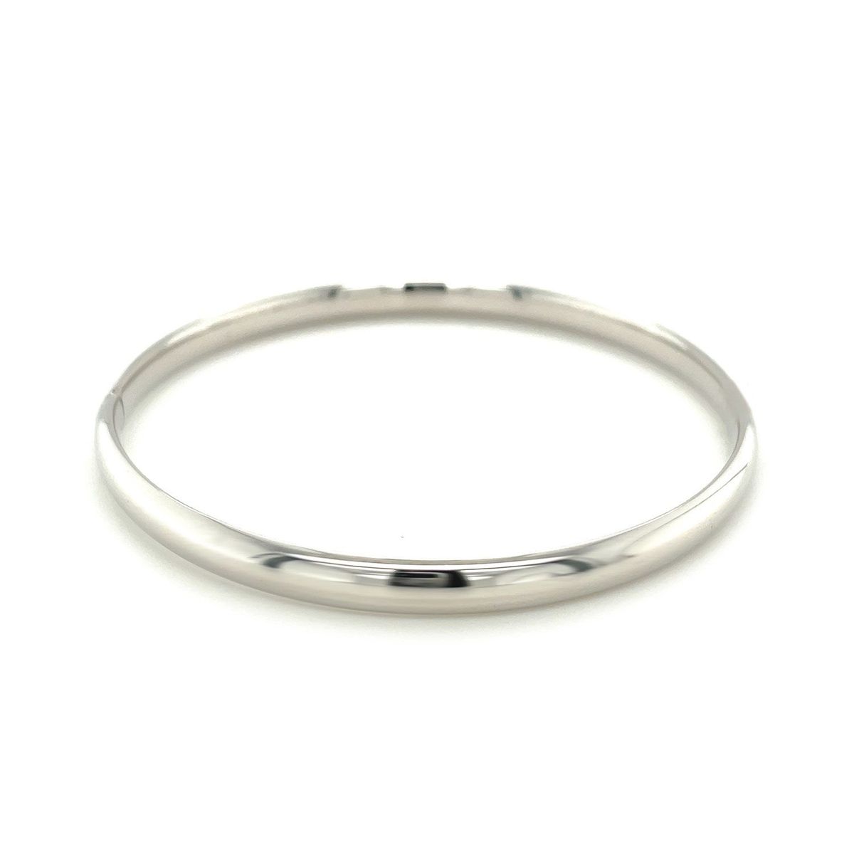 Classic Bangle in 14k White Gold (5.00 mm) thumbnail 2