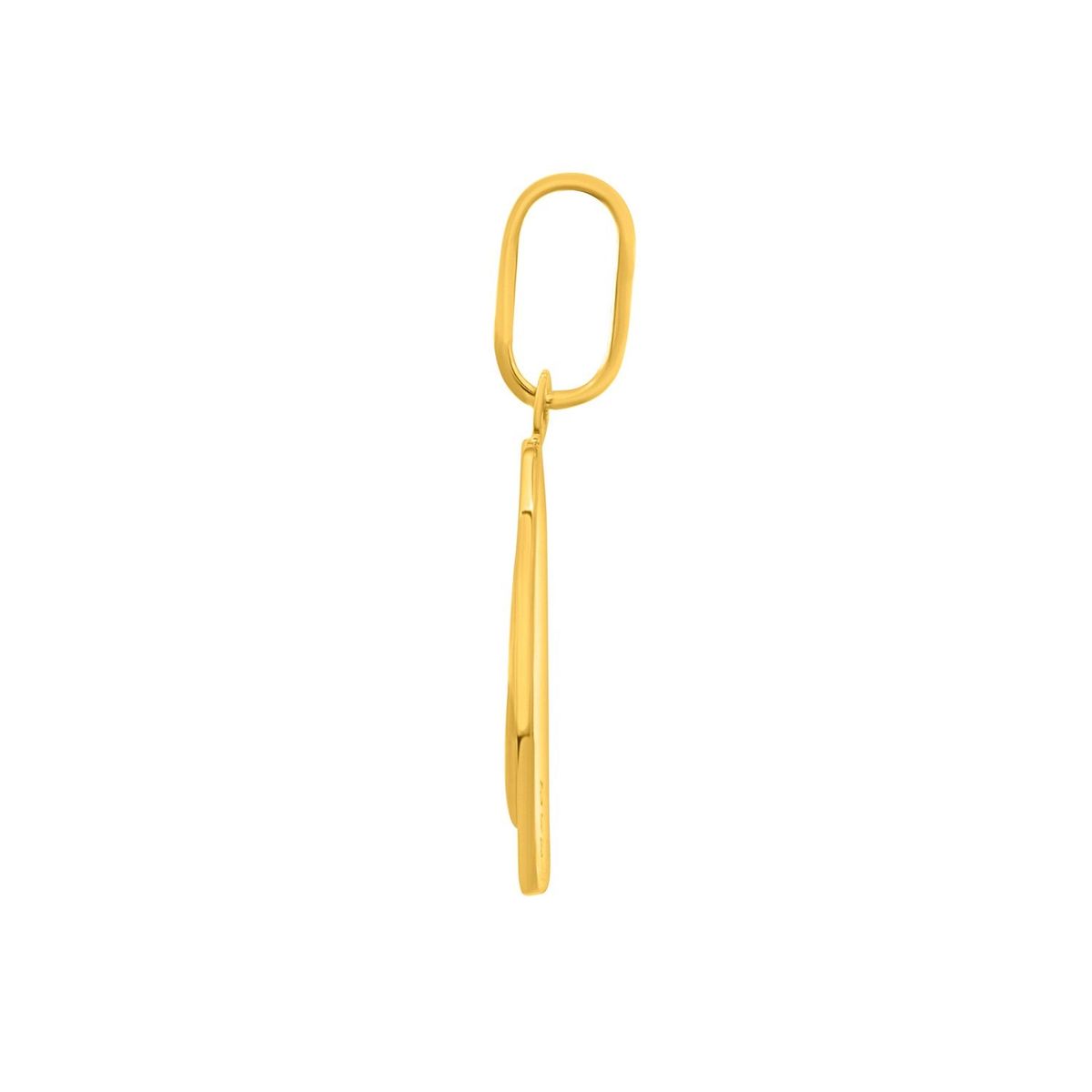 Religious Pendant with Praying Hands in 14K Yellow Gold thumbnail 2