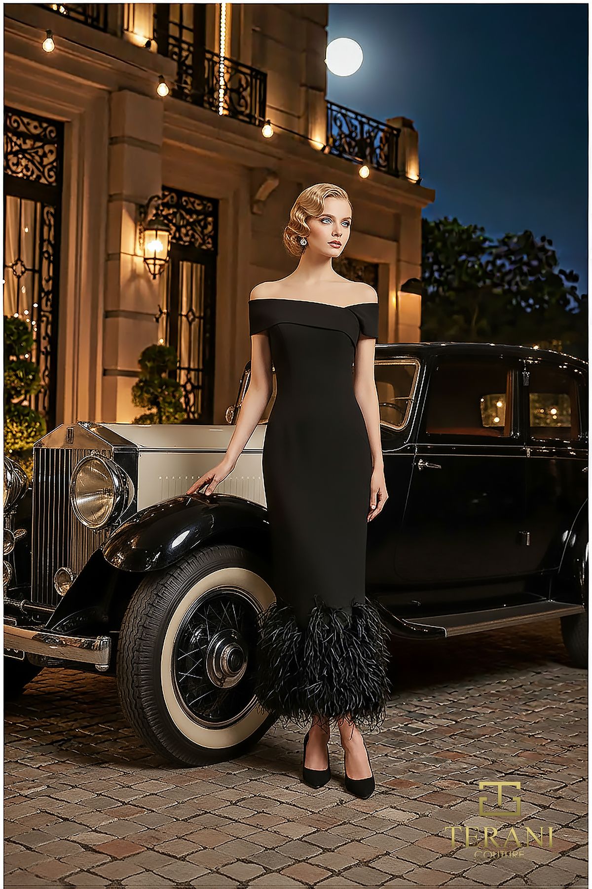 Terani Couture 252C5033 Black Cocktail Dress