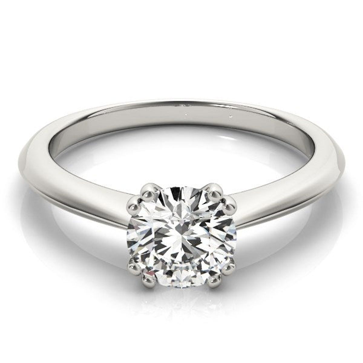 14k White Gold Double Prong Set Solitaire Diamond Engagement Ring (1 cttw) thumbnail 2