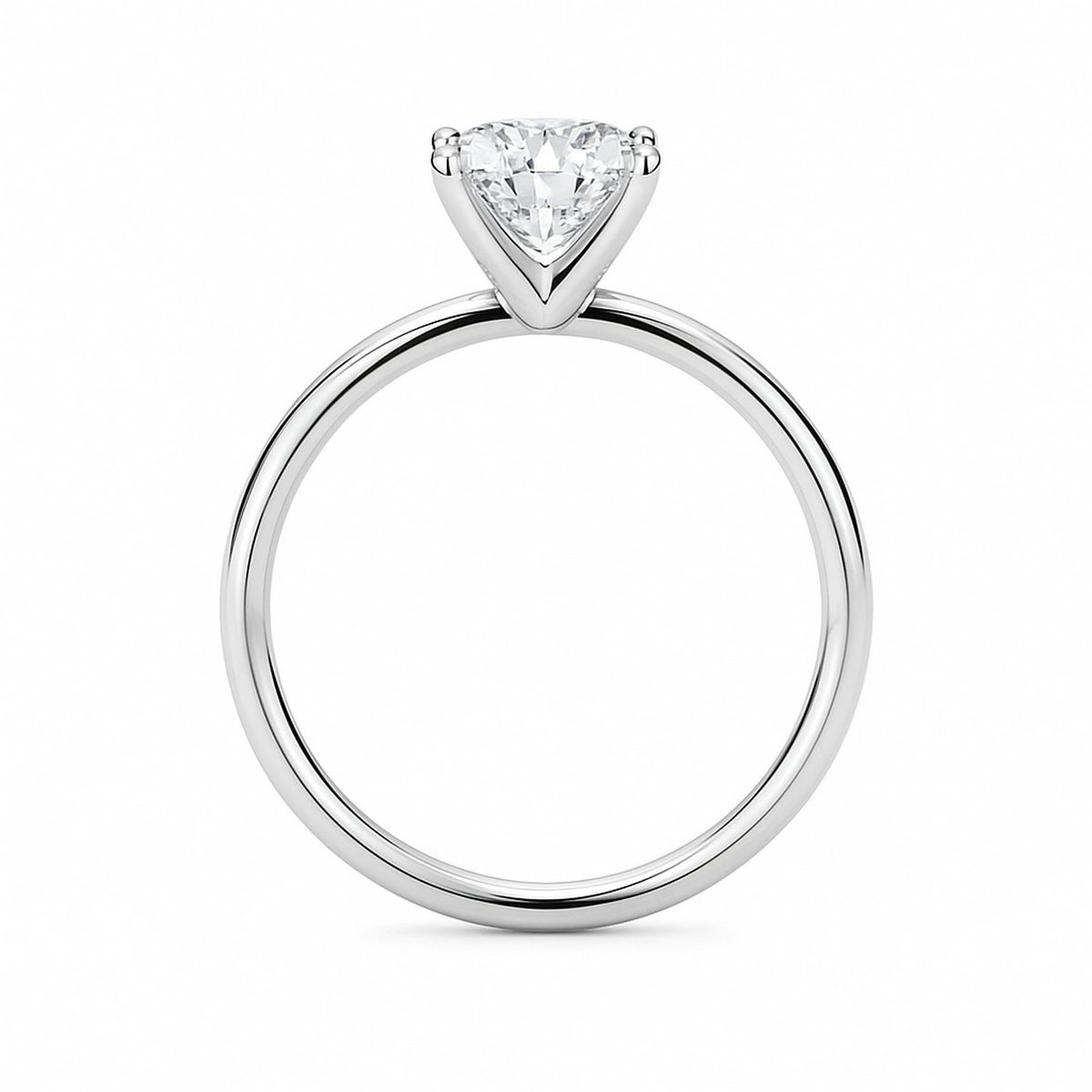 1 Carat Cushion Lab Grown IGI G/VS1 Diamond Solitaire Ring in 14K White Gold thumbnail 5