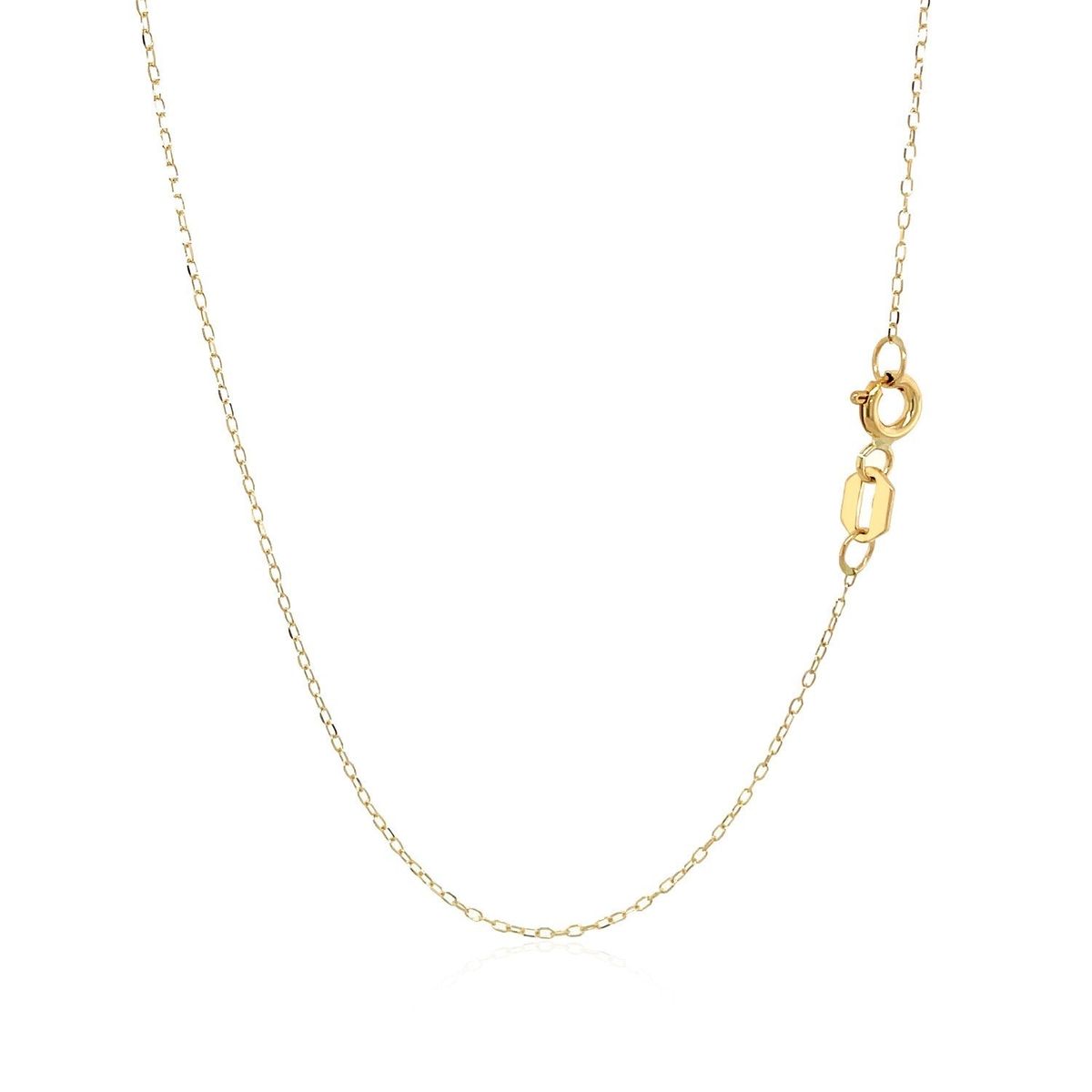 14k Yellow Gold Necklace with Cat Symbol in Mother of Pearl thumbnail 2