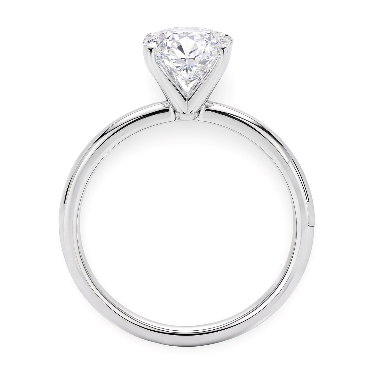 2 Carat Oval Lab Grown IGI G/VS1 Diamond Solitaire Ring in 14K White Gold thumbnail 5