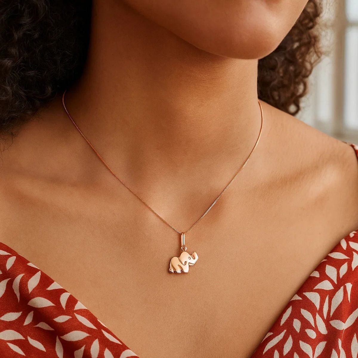 Elephant Pendant in 10k Rose Gold thumbnail 4