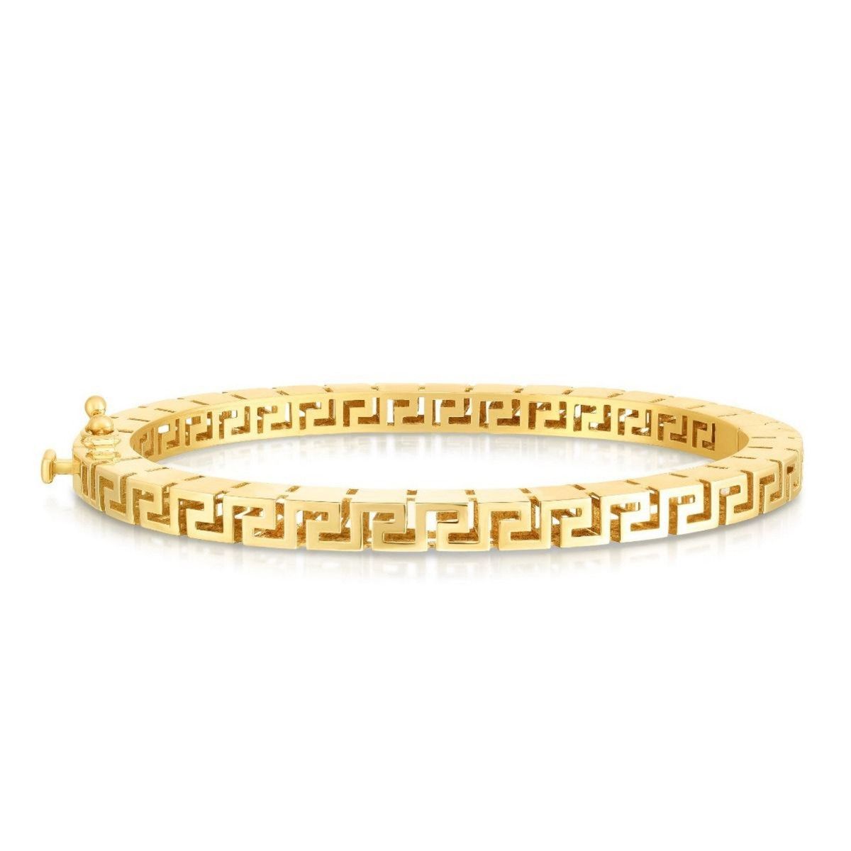 14k Yellow Gold High Polish Greek Key Bangle (4.80 mm) thumbnail 6