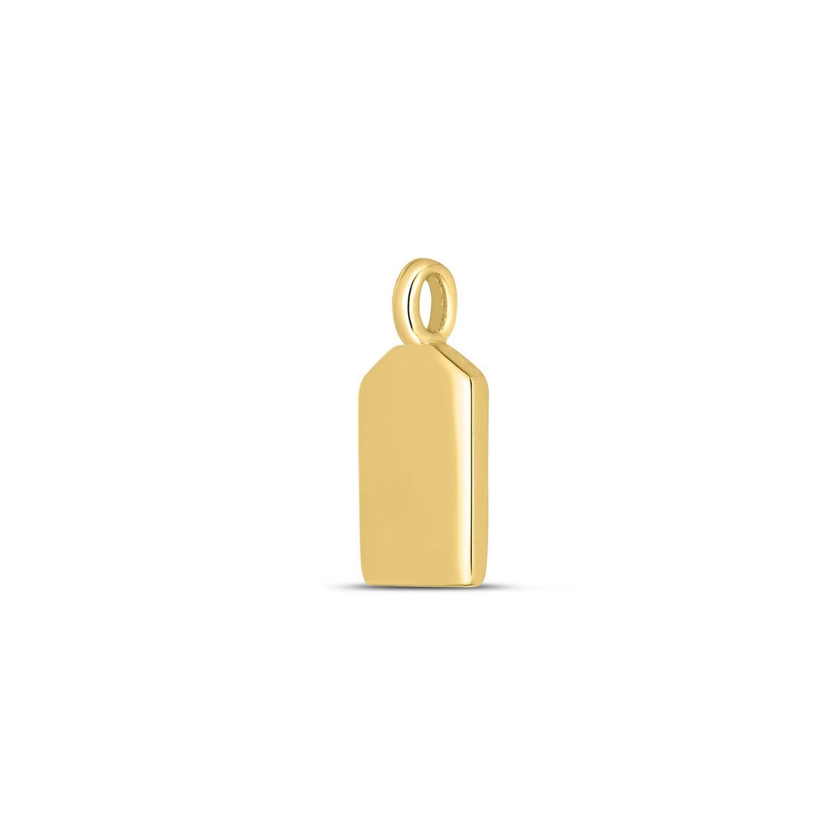 14k Yellow Gold Mini Tag Charm thumbnail 2