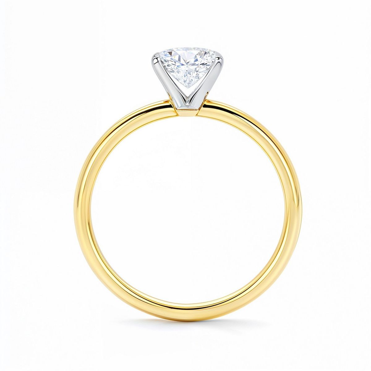 2 Carat Radiant Lab Grown IGI G/VS1 Diamond Solitaire Ring in 10K Yellow Gold thumbnail 5