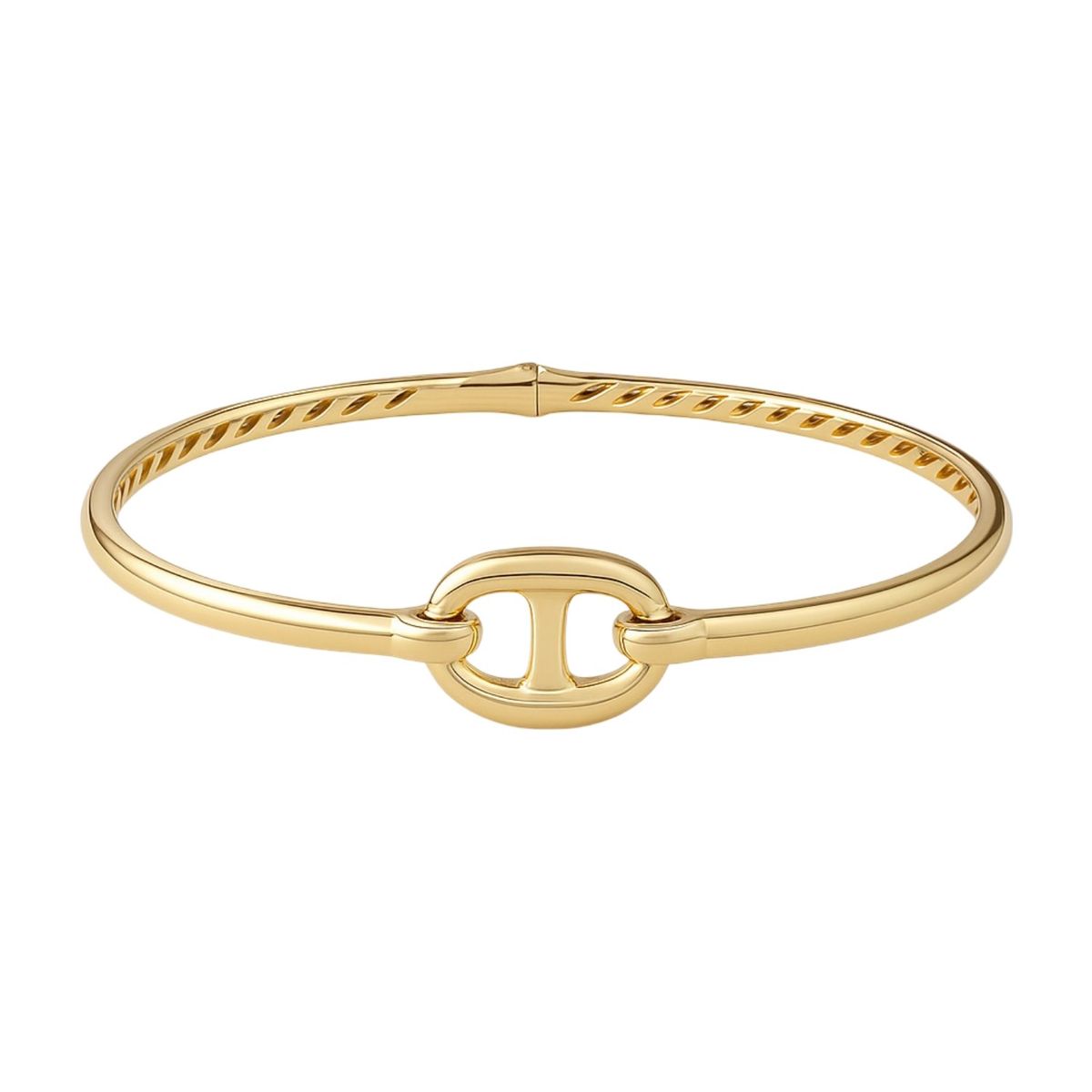 Single Mariner Link Bangle in 14K Yellow Gold (12.00 mm) thumbnail 2