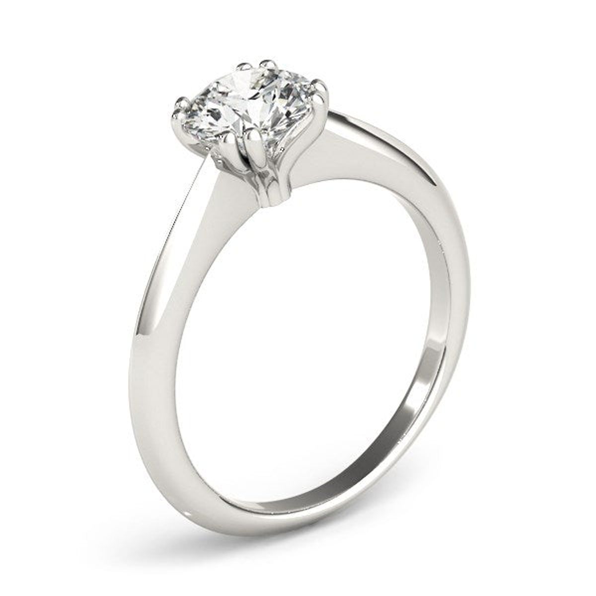 14k White Gold Double Prong Set Solitaire Diamond Engagement Ring (1 cttw) thumbnail 3