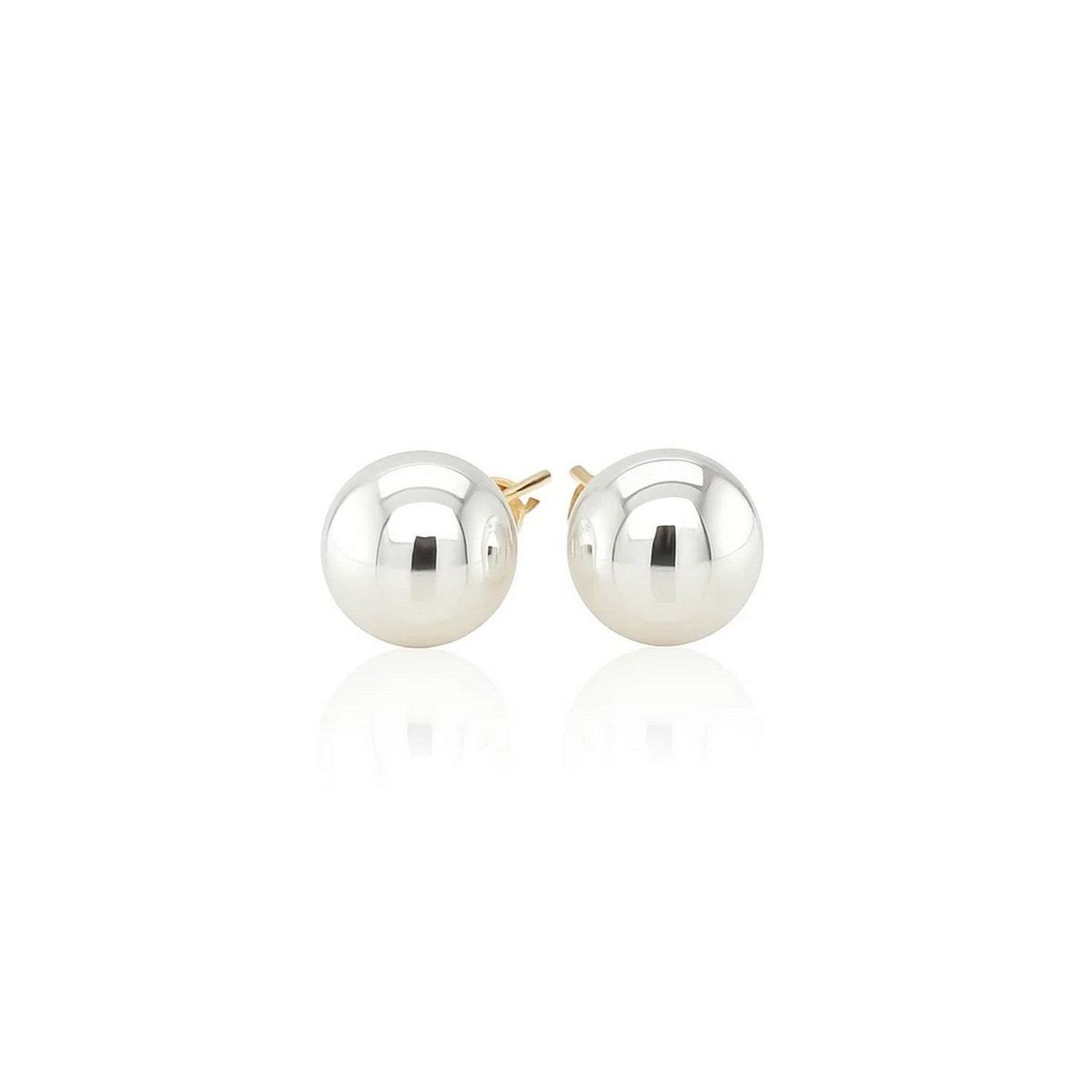 14k Yellow Gold Freshwater Cultured White Pearl Stud Earrings (6mm) thumbnail 2