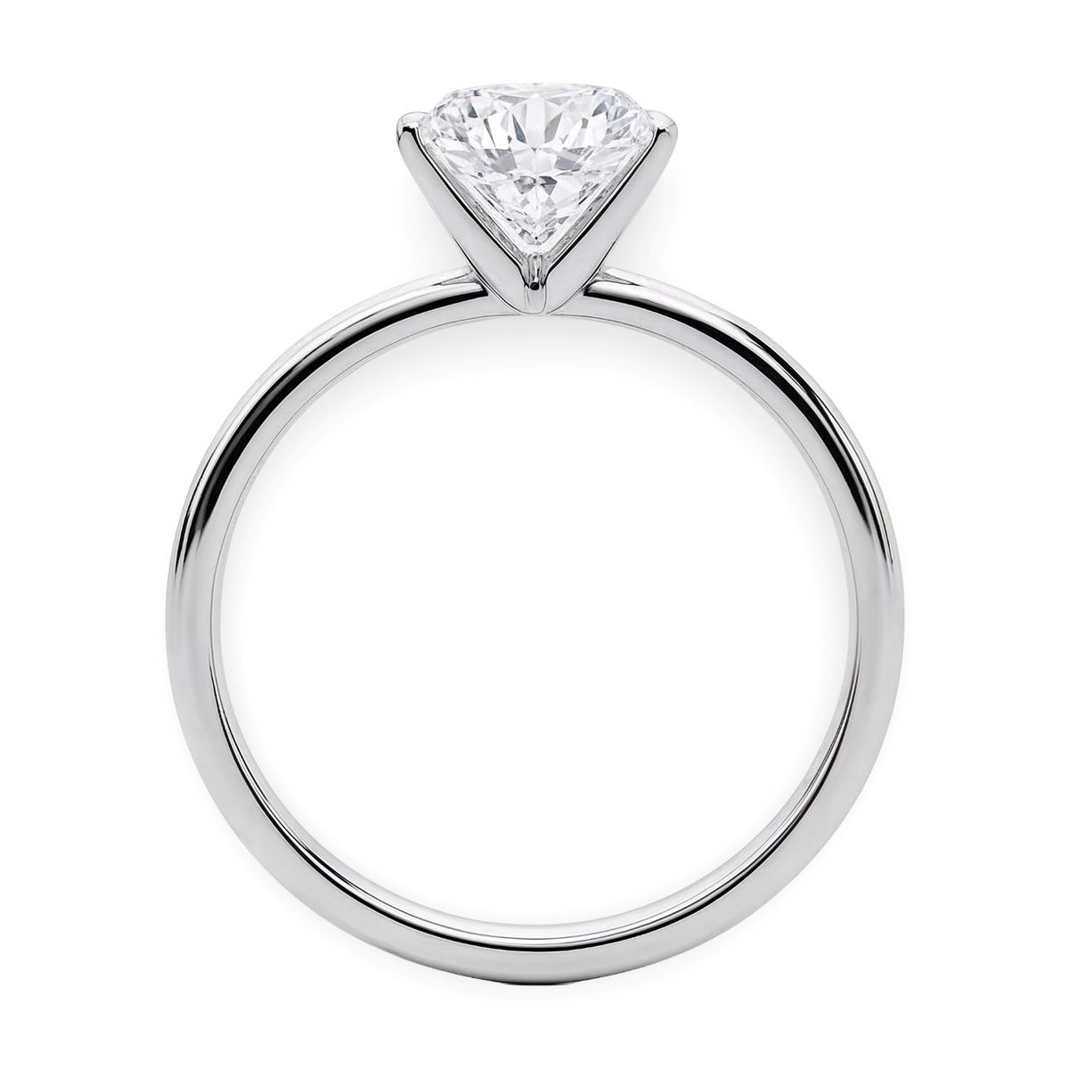 2 Carat Round Lab Grown IGI G/VS1 Diamond Solitaire Ring in Sterling Silver thumbnail 6