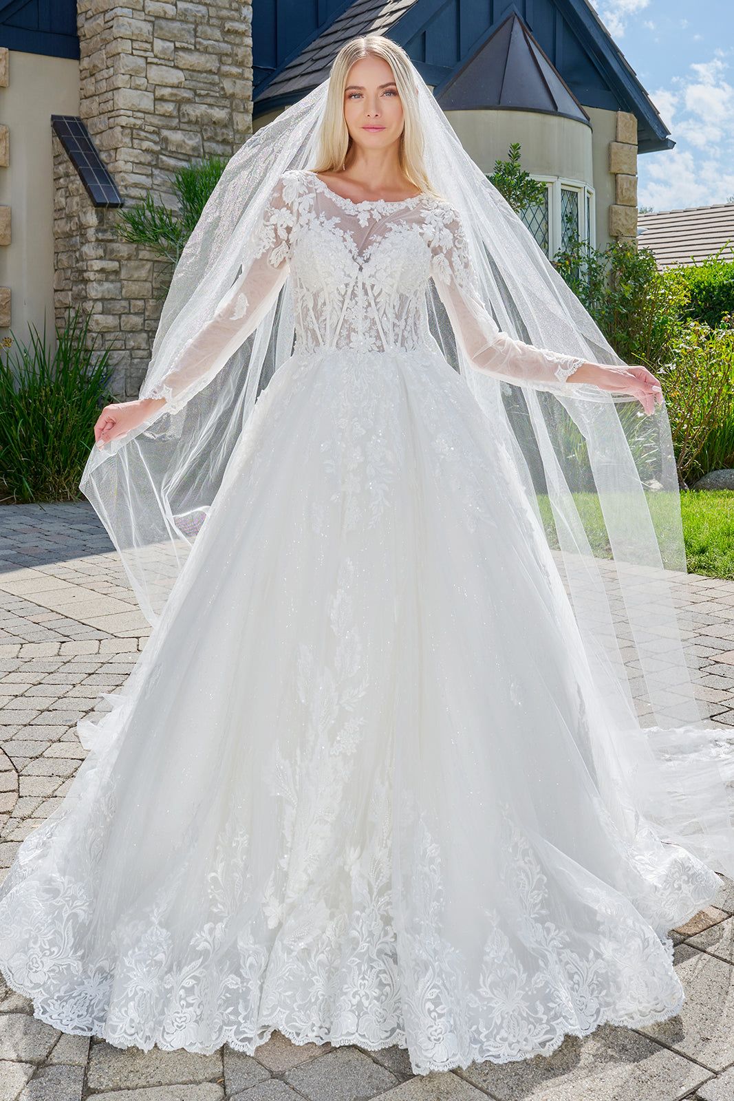 Long Sleeve Bridal Gown by GLS Gloria GL3823