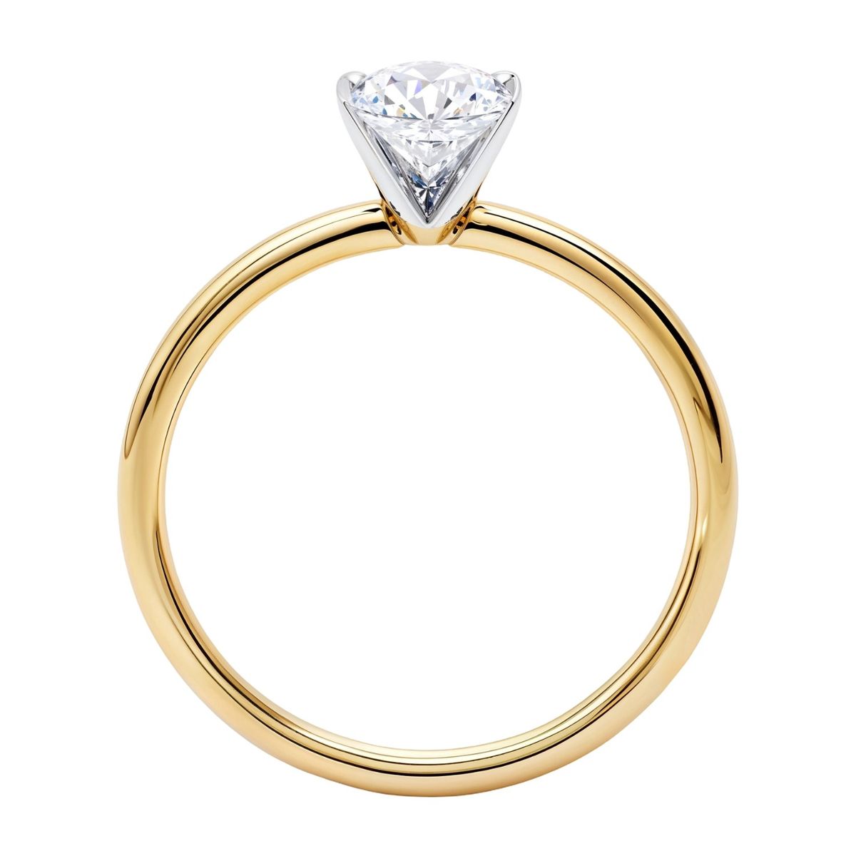 1 1/2 Carat Oval Lab Grown IGI G/VS1 Diamond Solitaire Ring in 10K Yellow Gold thumbnail 5