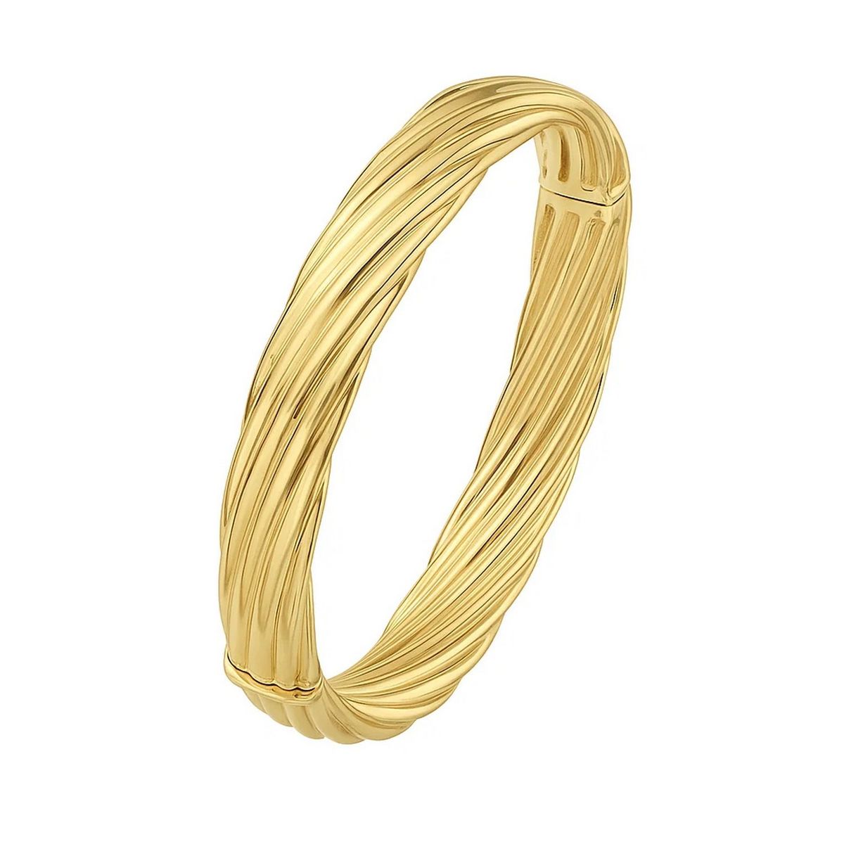 14K Yellow Gold Twist Bangle (10.00 mm) thumbnail 3