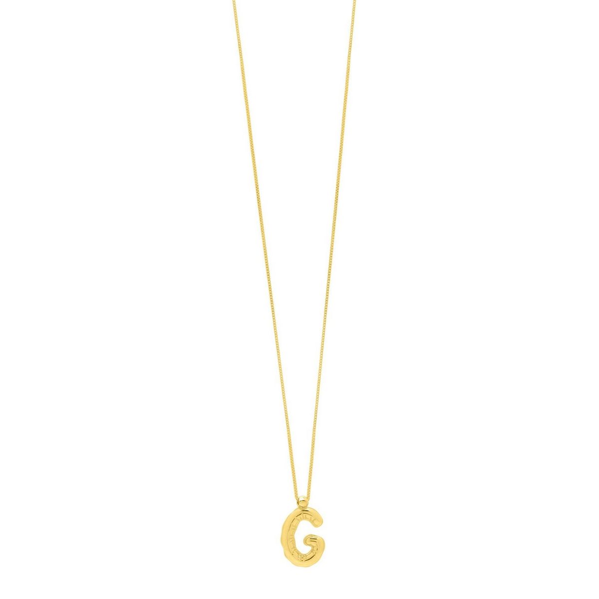 14K Yellow Gold Helium Initial G Pendant