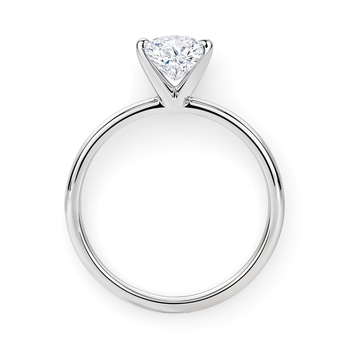 1.50Ct Princess Lab Grown IGI G/VS1 Diamond Ring in 10K White Gold thumbnail 5