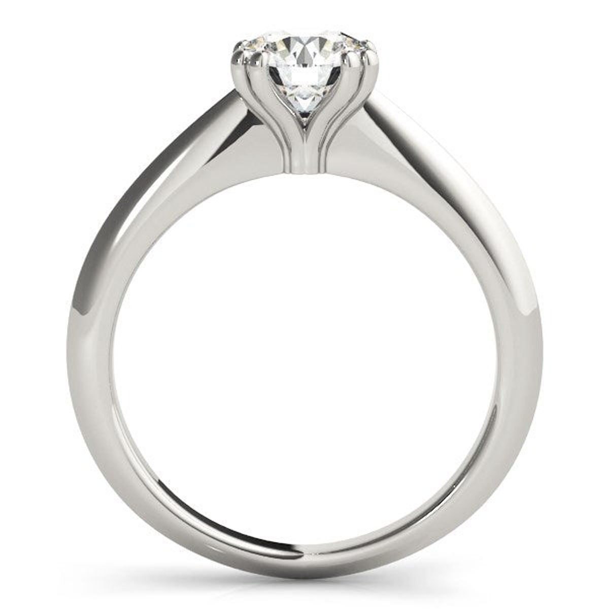 14k White Gold Double Prong Set Solitaire Diamond Engagement Ring (1 cttw) thumbnail 4