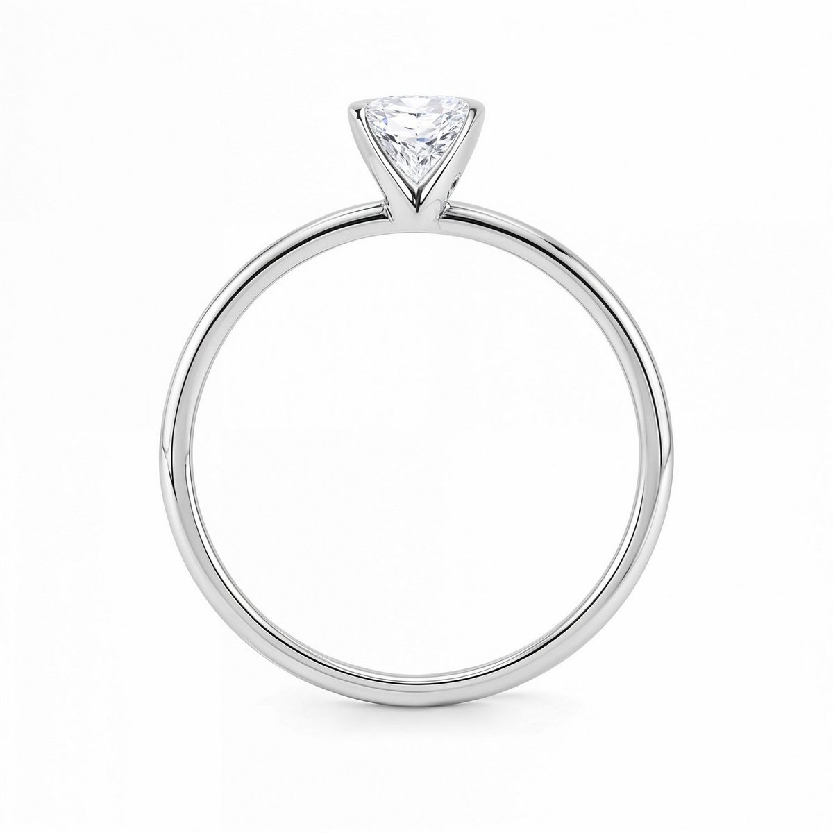 1 Carat Radiant Lab Grown IGI G/VS1 Diamond Solitaire Ring in 10K White Gold thumbnail 5