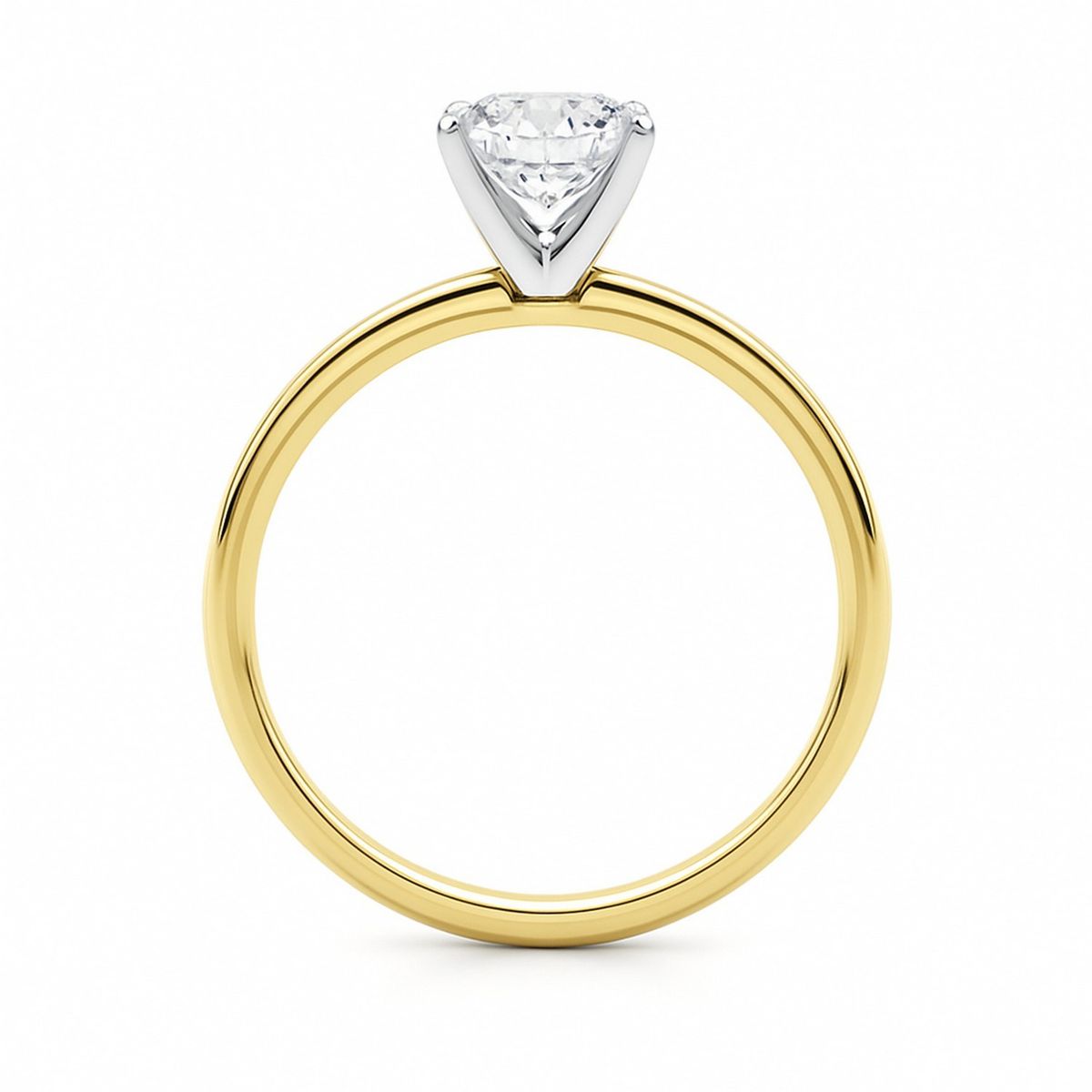 1 Carat Cushion Lab Grown IGI G/VS1 Diamond Solitaire Ring in 10K Yellow Gold thumbnail 5