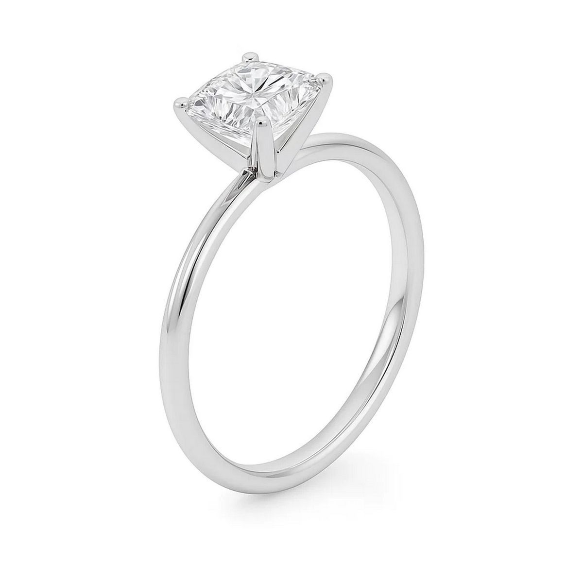 2 Carat Princess Lab Grown IGI G/VS1 Diamond Solitaire Ring in 10K White Gold thumbnail 3