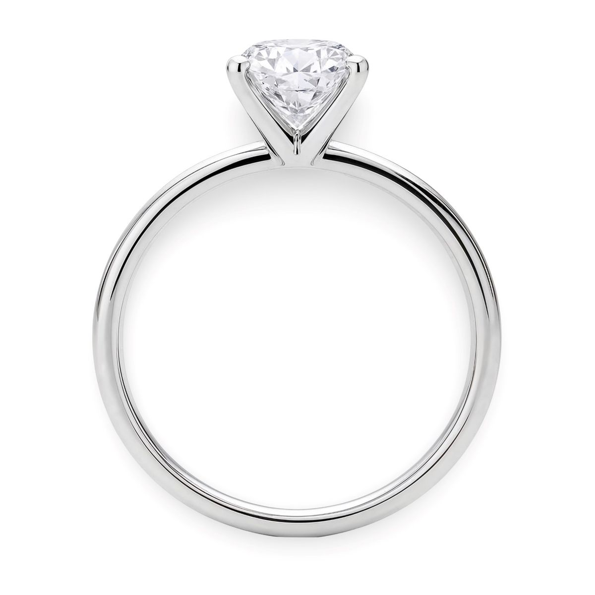 1 1/2 Carat Round Lab Grown IGI G/VS1 Diamond Solitaire Ring in 14K White Gold thumbnail 6