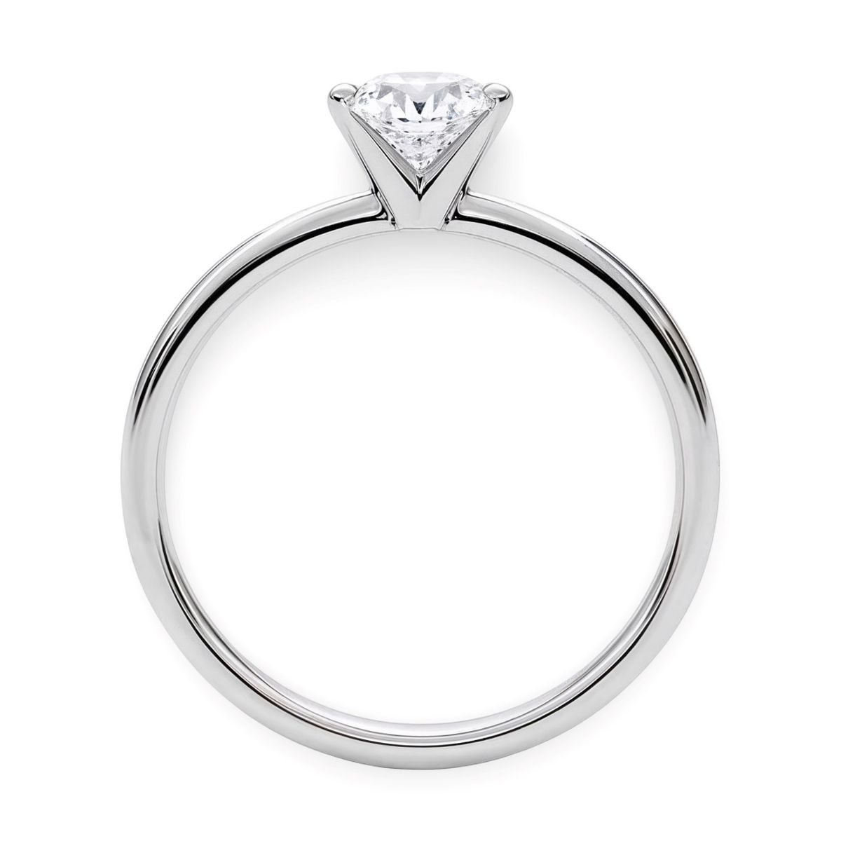 1 Carat Round Lab Grown IGI G/VS1 Diamond Solitaire Ring in 10K White Gold thumbnail 6