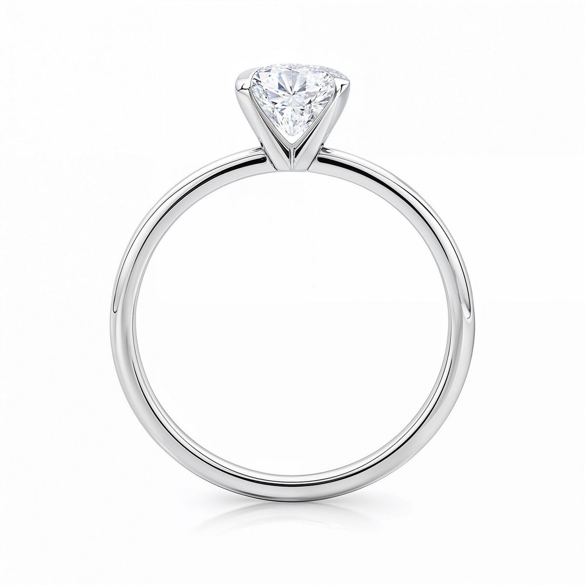 2 Carat Radiant Lab Grown IGI G/VS1 Diamond Solitaire Ring in 10K White Gold thumbnail 5