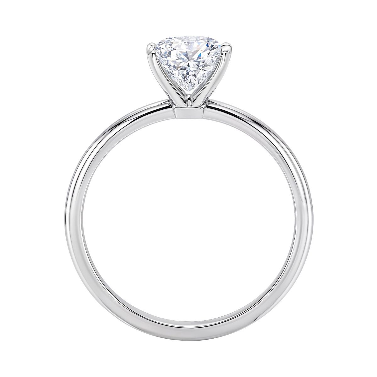 3 Carat Radiant Lab Grown IGI G/VS1 Diamond Solitaire Ring in 14K White Gold thumbnail 5