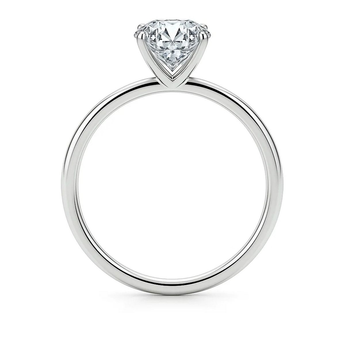 3 Carat Emerald Lab Grown IGI G/VS1 Diamond Solitaire Ring in 14K White Gold thumbnail 5