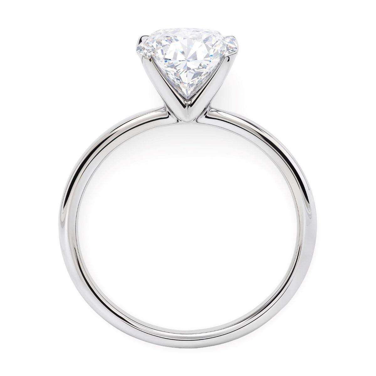 3 Carat Oval Lab Grown IGI G/VS1 Diamond Solitaire Ring in 10K White Gold thumbnail 5