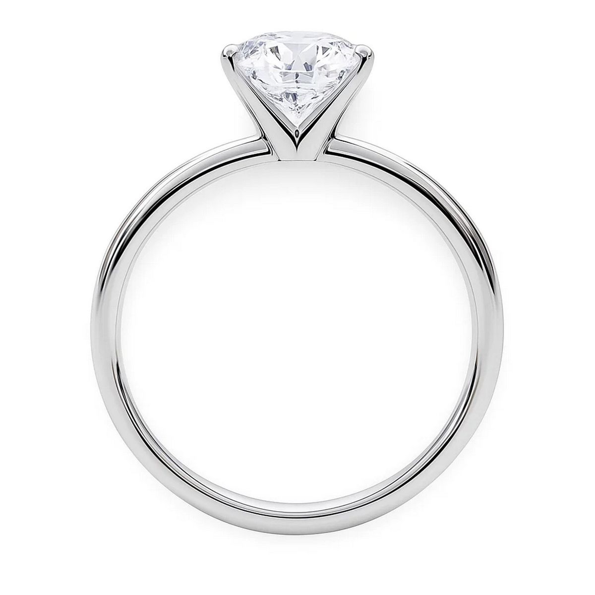 3 Carat Round Lab Grown IGI G/VS1 Diamond Solitaire Ring in 10K White Gold thumbnail 6