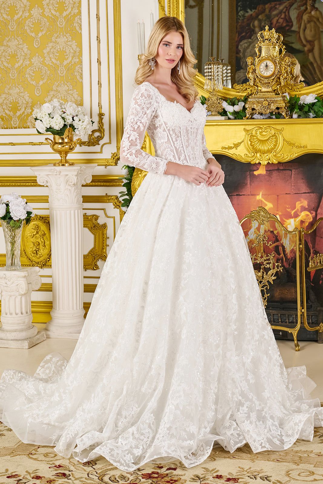 Long Sleeve Bridal Gown by GLS Gloria GL3819