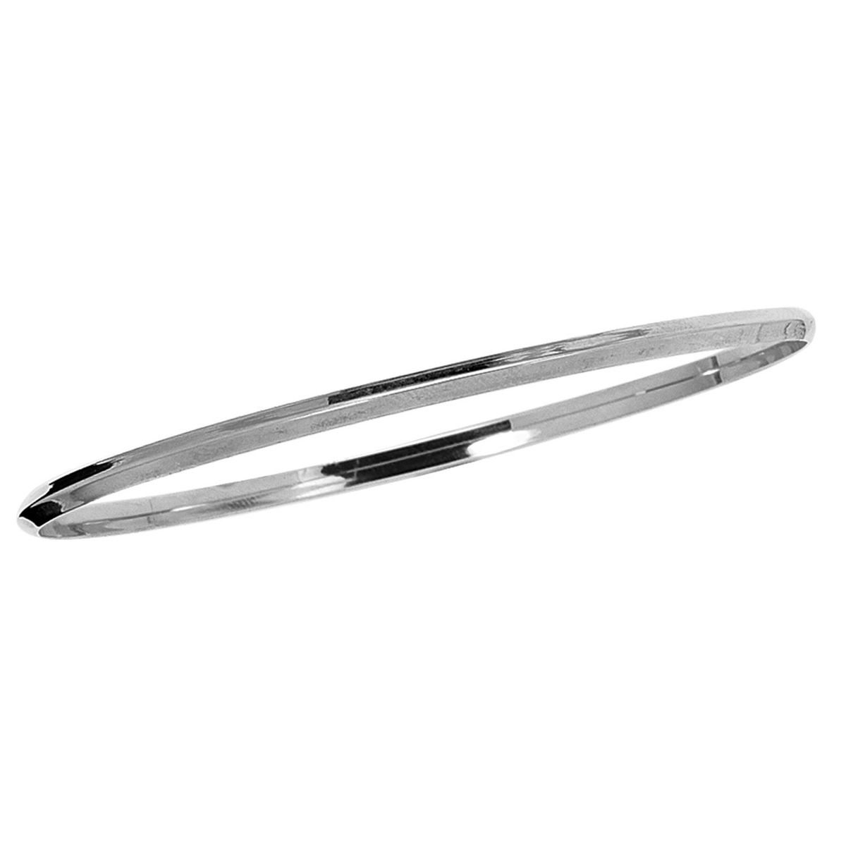 14K White Gold Knife Edge Bangle thumbnail 2