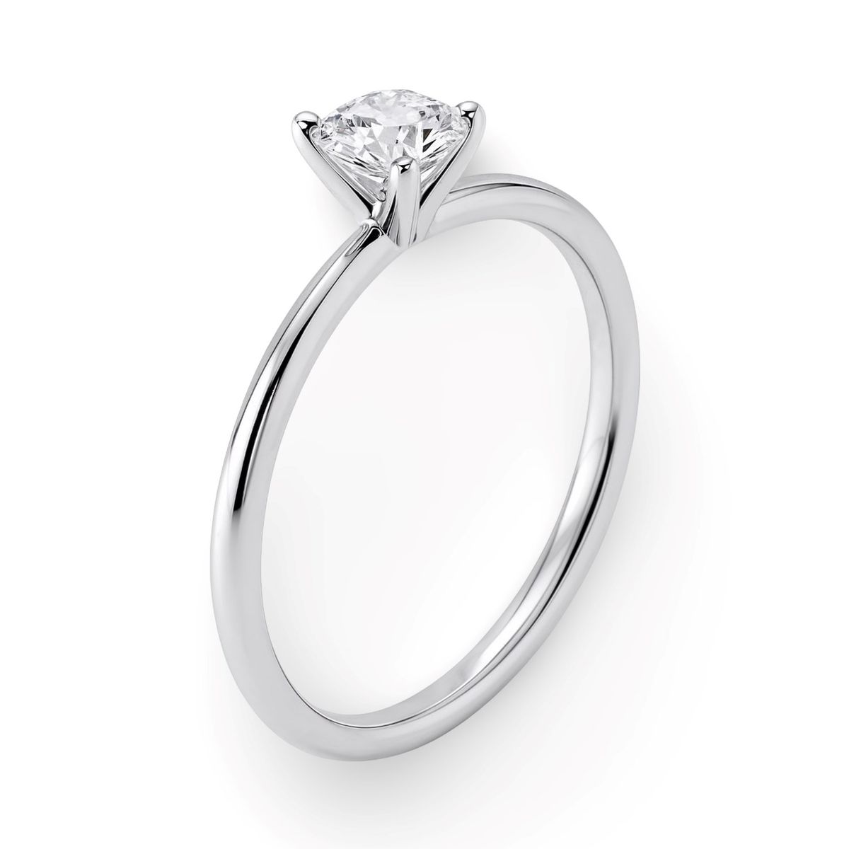 3/4 Carat Round Lab Grown IGI G/VS1 Diamond Solitaire Ring in 14K White Gold thumbnail 4