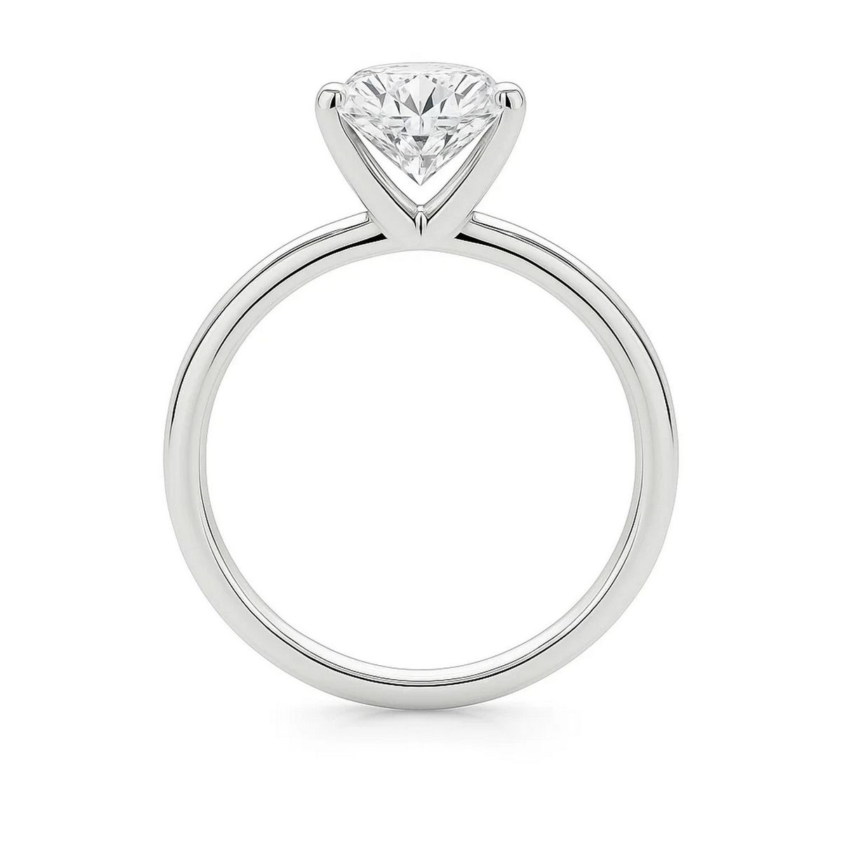 3 Carat Princess Lab Grown IGI G/VS1 Diamond Solitaire Ring in 10K White Gold thumbnail 5
