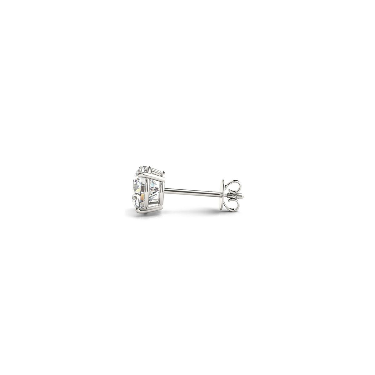 1 cttw Certified IGI Lab Grown Round Diamond Stud Earrings 14k White Gold(G/VS2) thumbnail 2