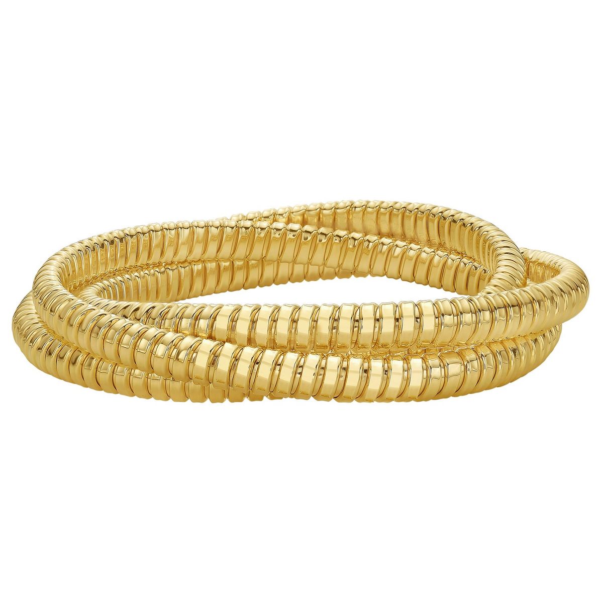 14K Yellow Gold Tubogas Triple Wrap Bangle thumbnail 2
